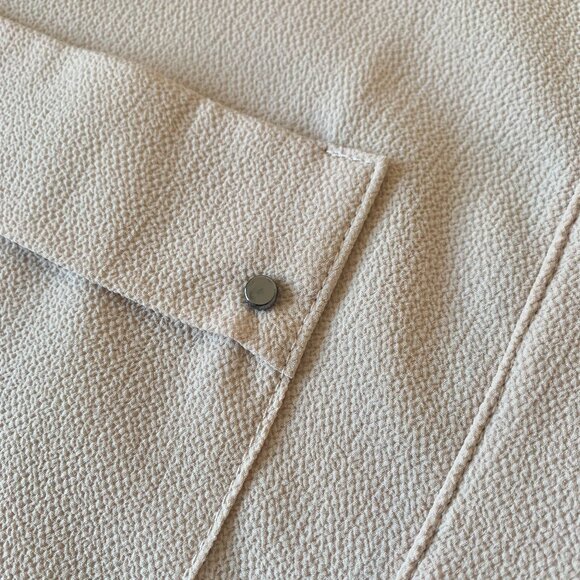 Dorothry Perkins Beige Collar ¾ Length Sleeve Blouse Corpcore Siren Minimalist - Picture 9 of 14